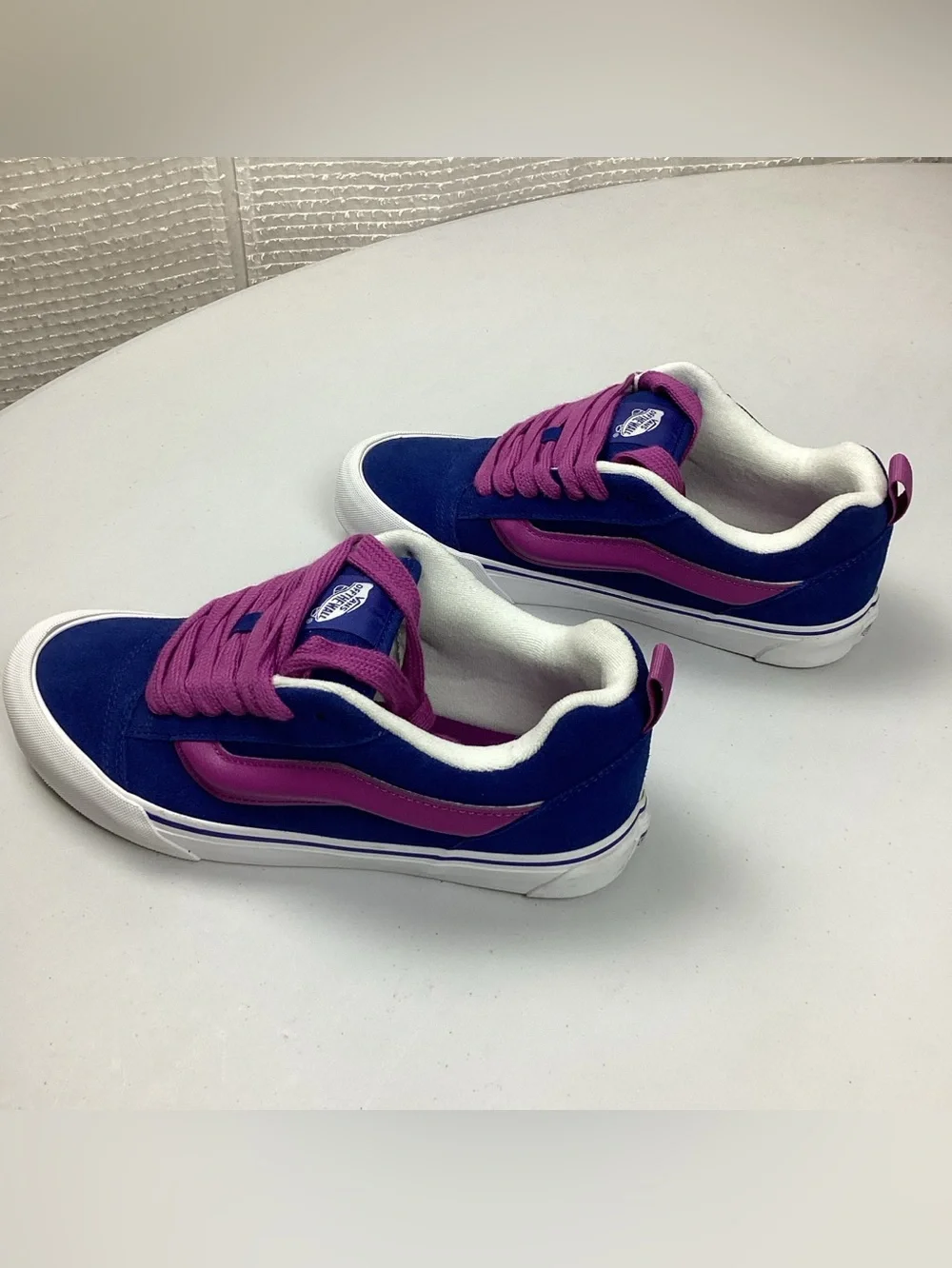 Vans Knu Skool Purple Blue Suede Chunky Skate Shoes Womens 10 Mens 8.5 NWOT